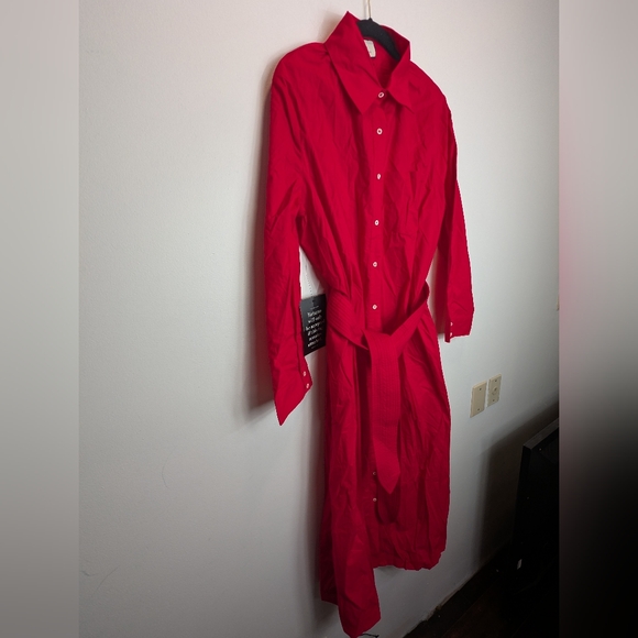 NWT Tuckernuck Women's Red Chessie Shirt Dress Size XXL 100% Cotton Luxury Chic - Picture 11 of 13